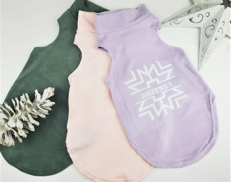 Personalized Snowflake Dog Fleece | Lucky Lavender